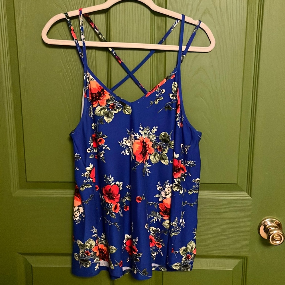 Paper moon floral tank top XXL Women’s